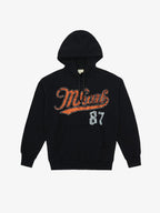 MHARF Black Vintage Printed Hoodie