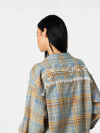 Achock Plaid Lace Long Sleeved Shirt