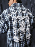 1807 Vintage Plaid 3D Patch Quilted Long Sleeve Shirt