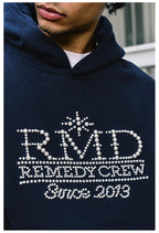 Remedy RMD Pearl Letter Embroidered Hoodie