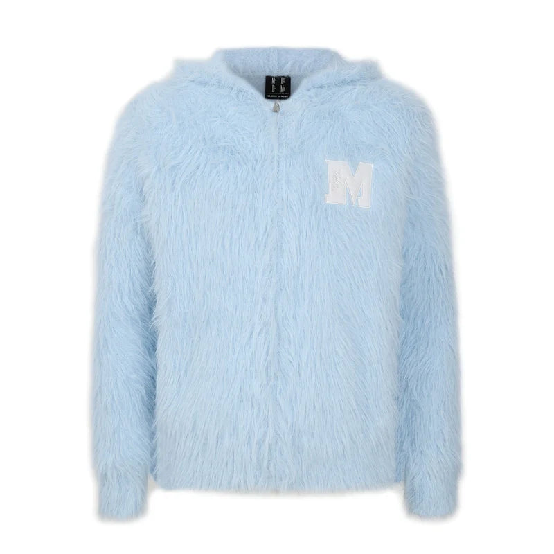 MEDM Mohair Hooded Zip Up Jacket