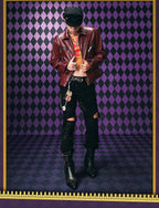 MEDM × JOJO PU Leather Biker Jacket
