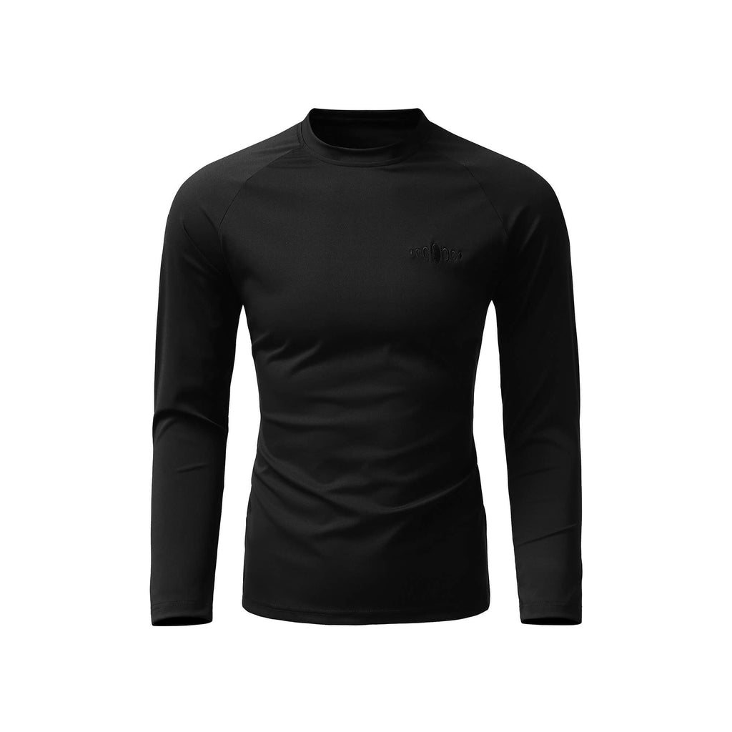 KARMANISTIC Quick Dry Stretch Fit Logo Embroidered Workout Long Sleeve Tee
