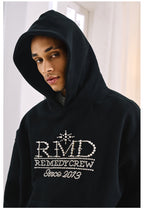 Remedy RMD Pearl Letter Embroidered Hoodie