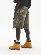 UNTILWERICH Camouflage Multi Pocket Work Cargo Shorts