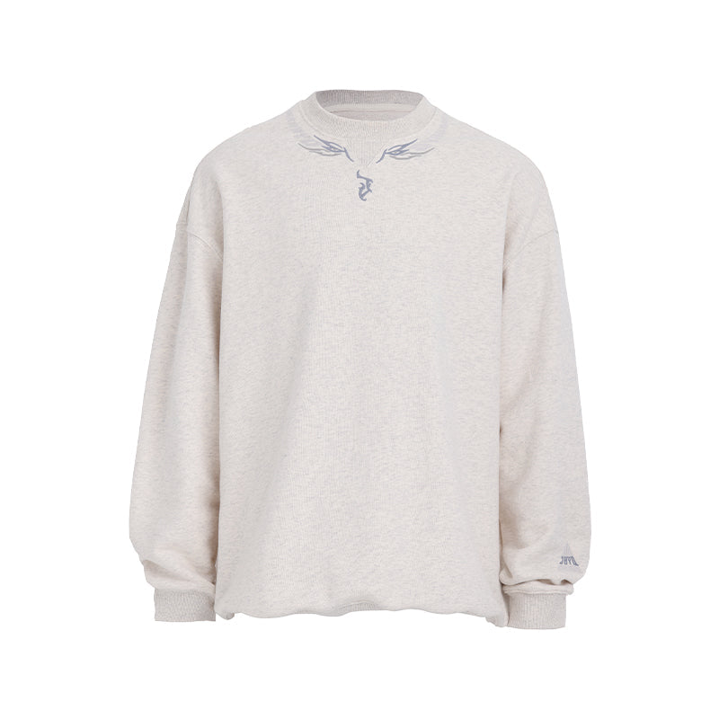 JHYQ Letters Embroidered Logo Heavyweight Sweater
