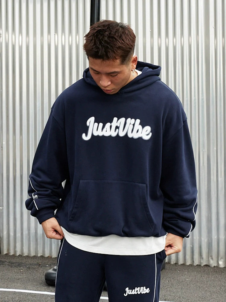 JUST VIBE Phantom Logo Reflective Line Hoodie