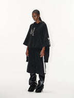 BLIND NO PLAN Double Sleeve Layered Washed Printed Embroidered Hoodie