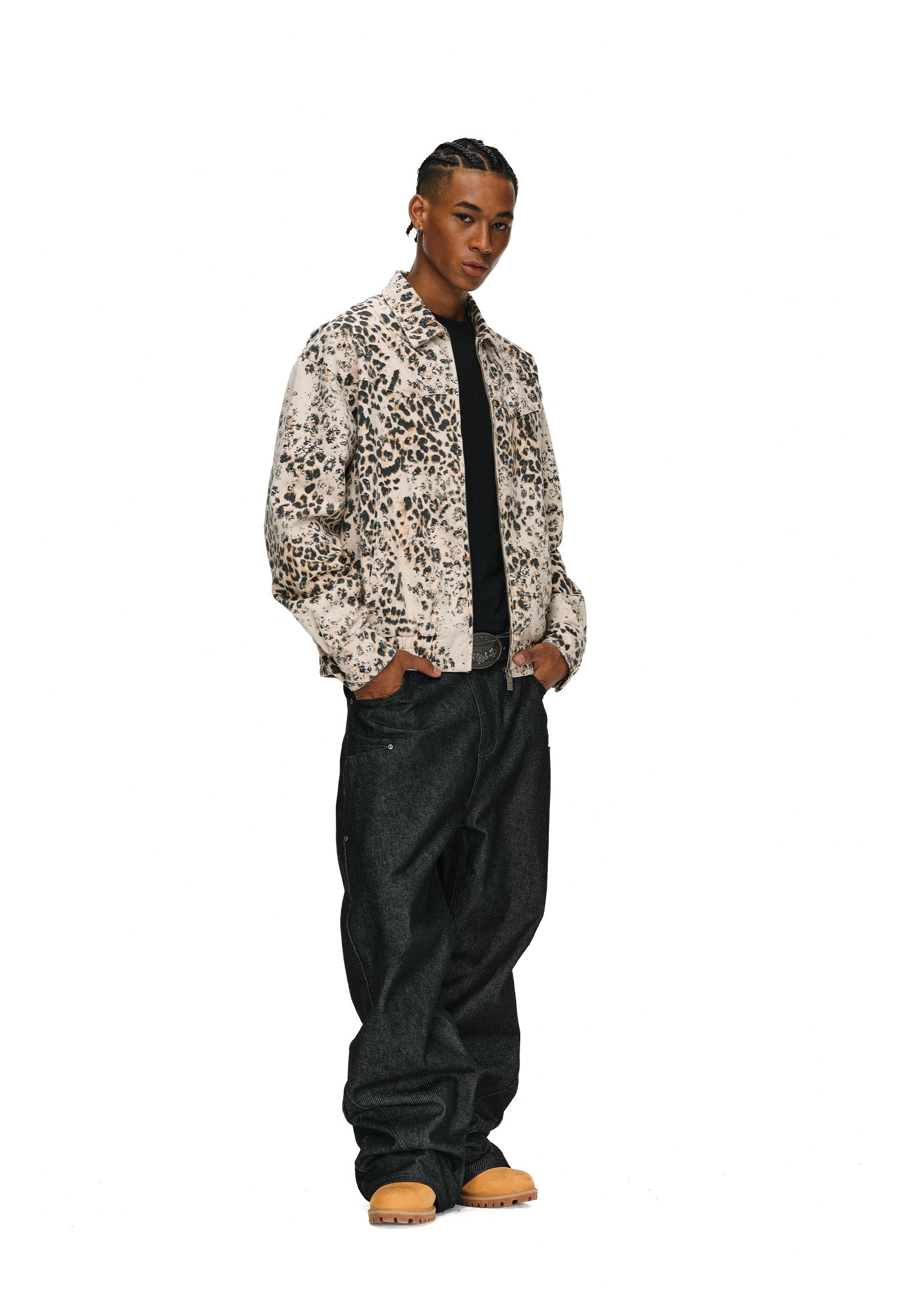 ANTIDOTE Leopard Washed Work Jacket