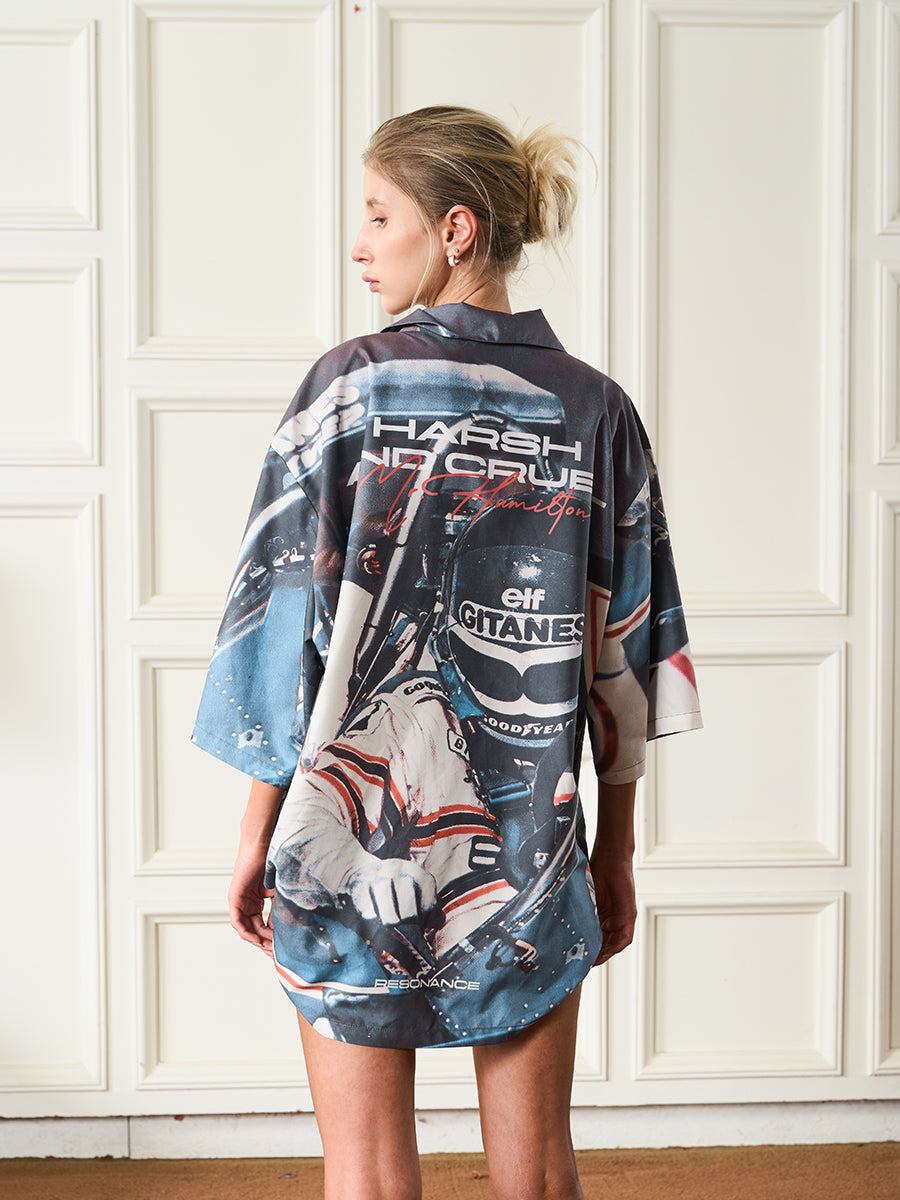 Harsh and Cruel Racing Driver Full Printed Cuban Shirt