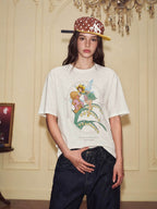 YADcrew Puppy and Fairy Print Tee