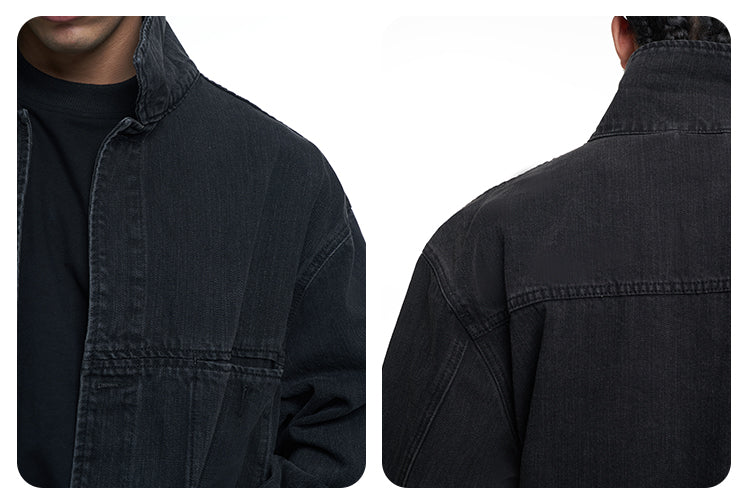 F3F Select Classic Black Washed Denim Jacket