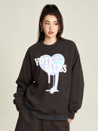 VOTE Foaming Heart Sweatshirt