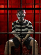 UNDERWATER Jailbird Dirty Dye Cut Distressed Stripe Tee