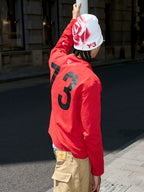 STEEPC Number Print Small Patch Long Sleeve Tee