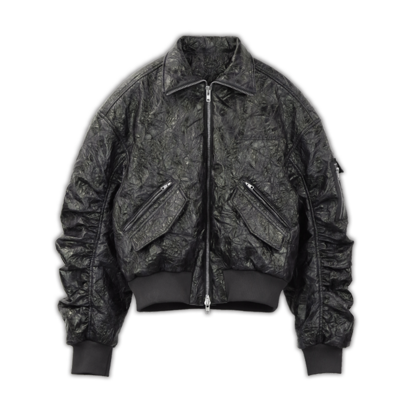 SOD Co. Wrinkled Custom Pleated MA-1 Bomber Jacket