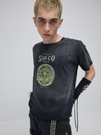 SOD Co. Olympia Print Distressed Vintage Tee