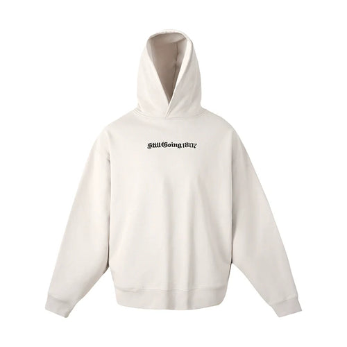 1807 Basic Gothic Font Embroidered Hoodie