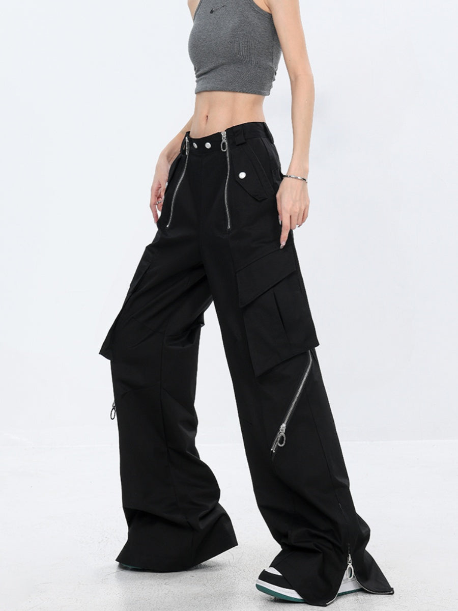 F3F Select  Multi Zipper Patchwork Work Cargo Pants