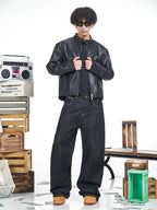 F3F Select Glossy PU Leather Racing Jacket