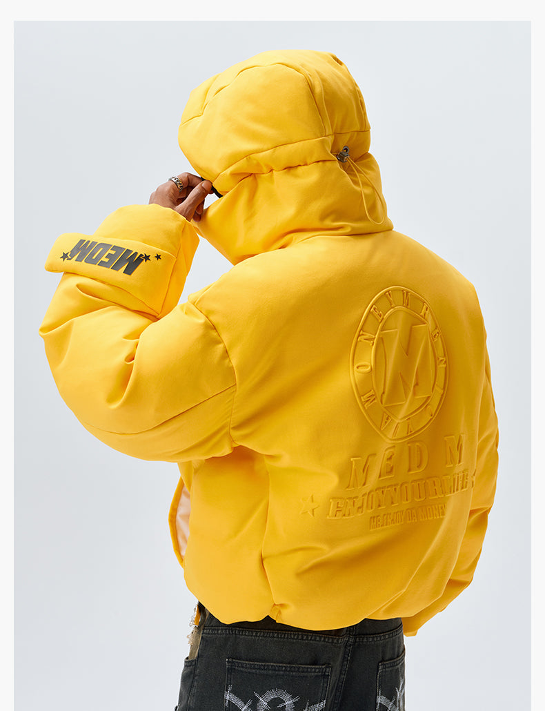MEDM Embossed Logo Hooded Down Jacket