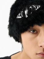 KARMANISTIC Metal Logo Fur Beanie