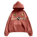 Remedy Washed Patch Embroidered Zip Up Hoodie