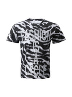 KARMANISTIC Zebra Print Slim Fit Stretch Tee