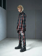 VENTUREK Tartan Check Embroidered Fringe Jacket