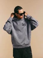 1807 Gothic Burnout Suede Hoodie