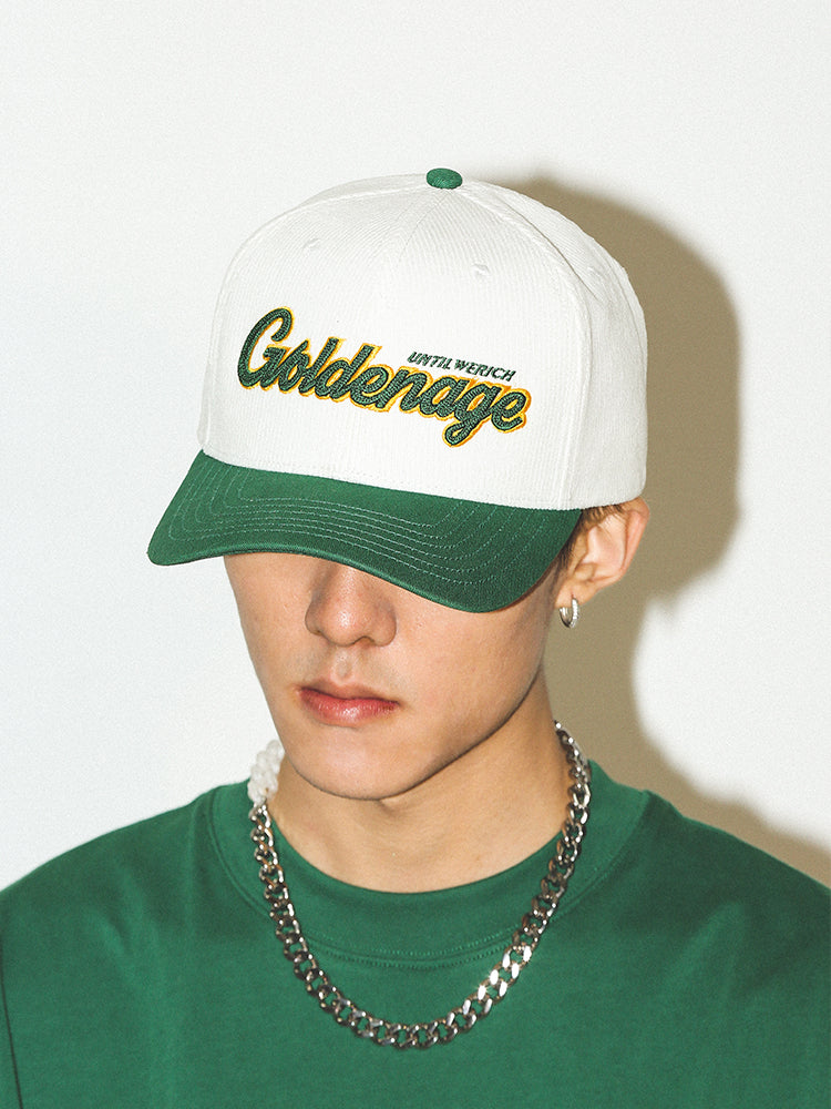 UNTILWERICH 3D Embroidered Corduroy Baseball Cap