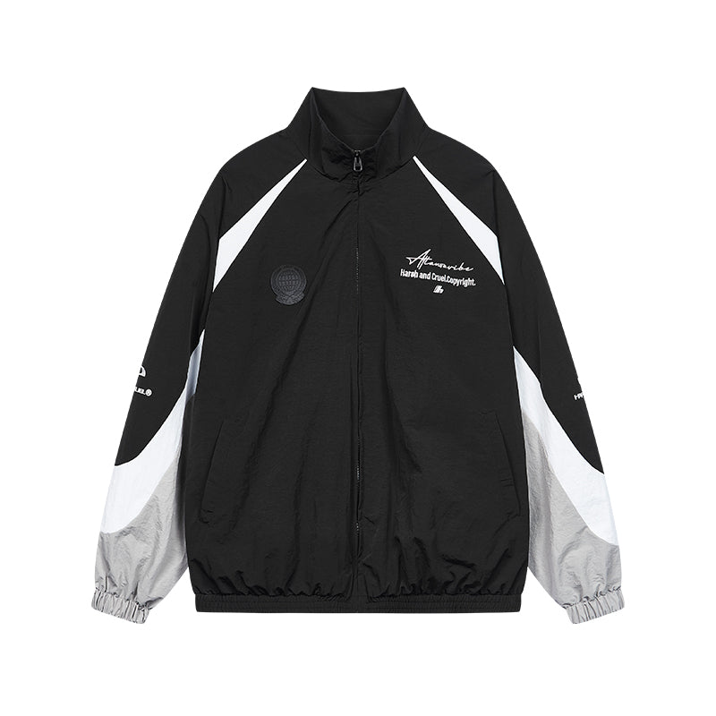 Harsh and Cruel Colorblocking Basic Logo Training Track Jacket
