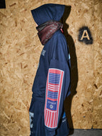 BLIND NO PLAN Reconstructed Printed Embroidered Hoodie