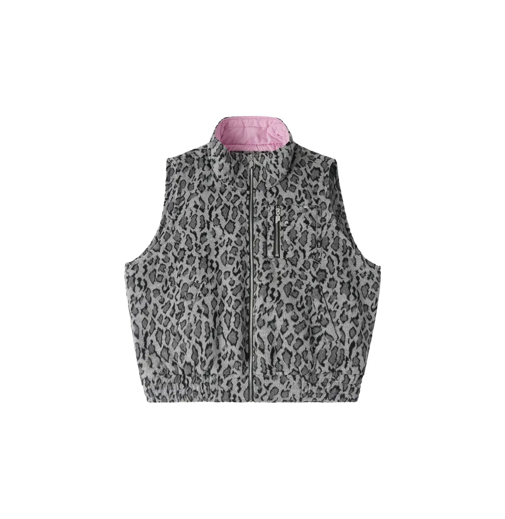 Labt Leopard Print Air Force Vest