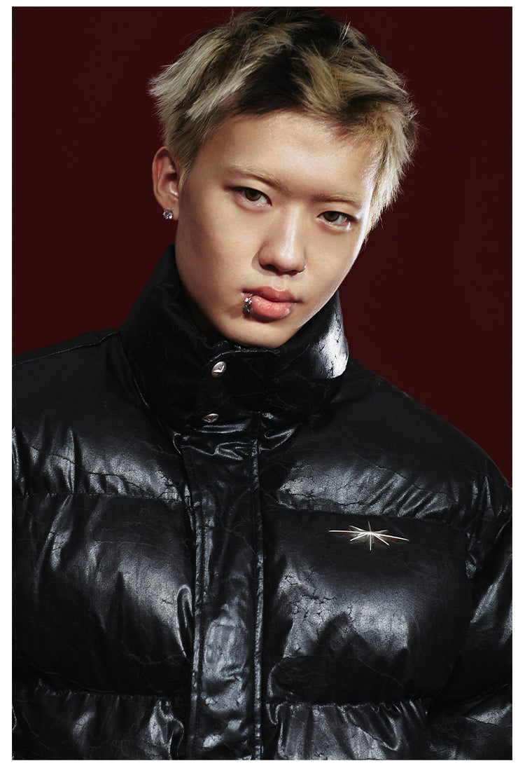 Remedy Cracked Design Puffer Jacket