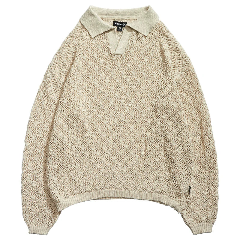 Remedy Mesh Polo Knit Sweater