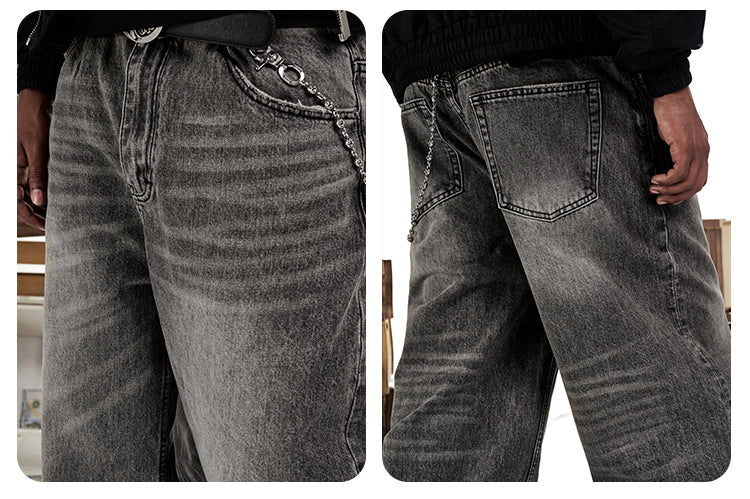 F3F Select Smoky Gray Washed Baggy Jeans