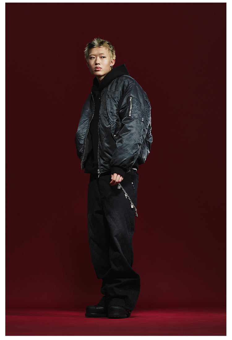 Remedy Pleated Back Design MA-1 Bomber Jacket