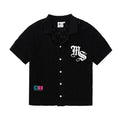 MEDM x STK Patch Embroidery Open Knit Short Sleeve Shirt
