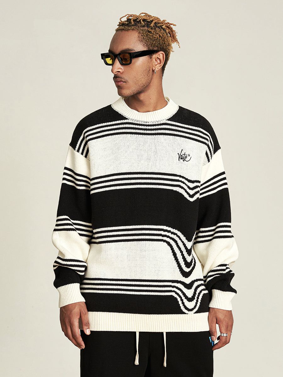 VOTE Classic Striped Knit Sweater