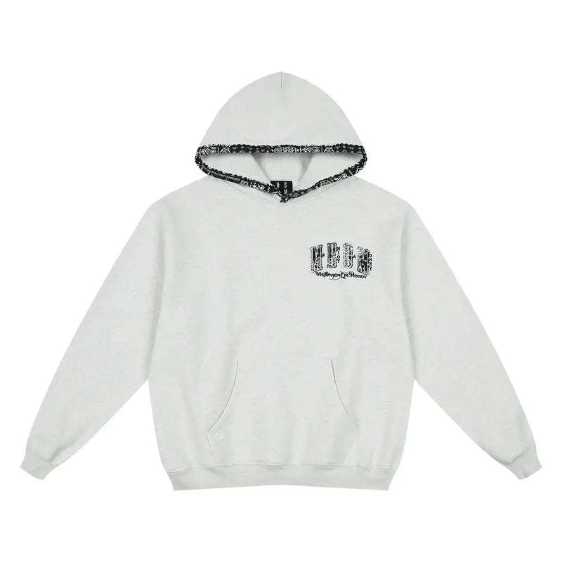 MEDM Ethnic Paisley Patch Embroidered Hoodie