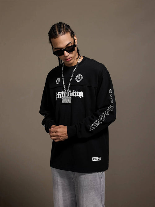 1807 Gothic Leather Patched Hockey Jersey Tee