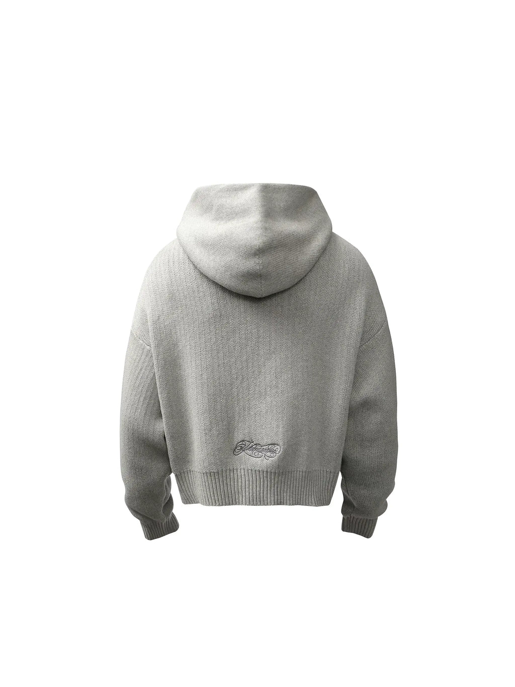 KARMANISTIC Embroidered Zip Up Knit Hoodie