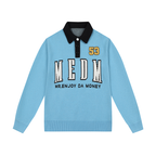 MEDM Patchwork Striped Elbow Knit Sweater