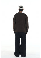 EVILKNIGHT(EK) Sweet Embroidered Custom Dyed Knit Sweater