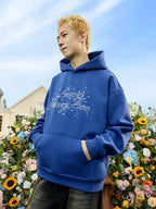 Harsh and Cruel Handwritten Font Pearl Embellished Crafted Hoodie