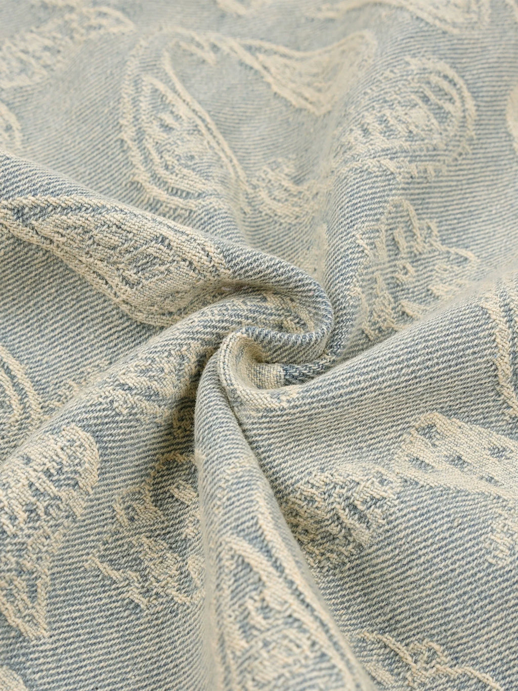 1807 Paisley Washed Denim Short Sleeve Shirt