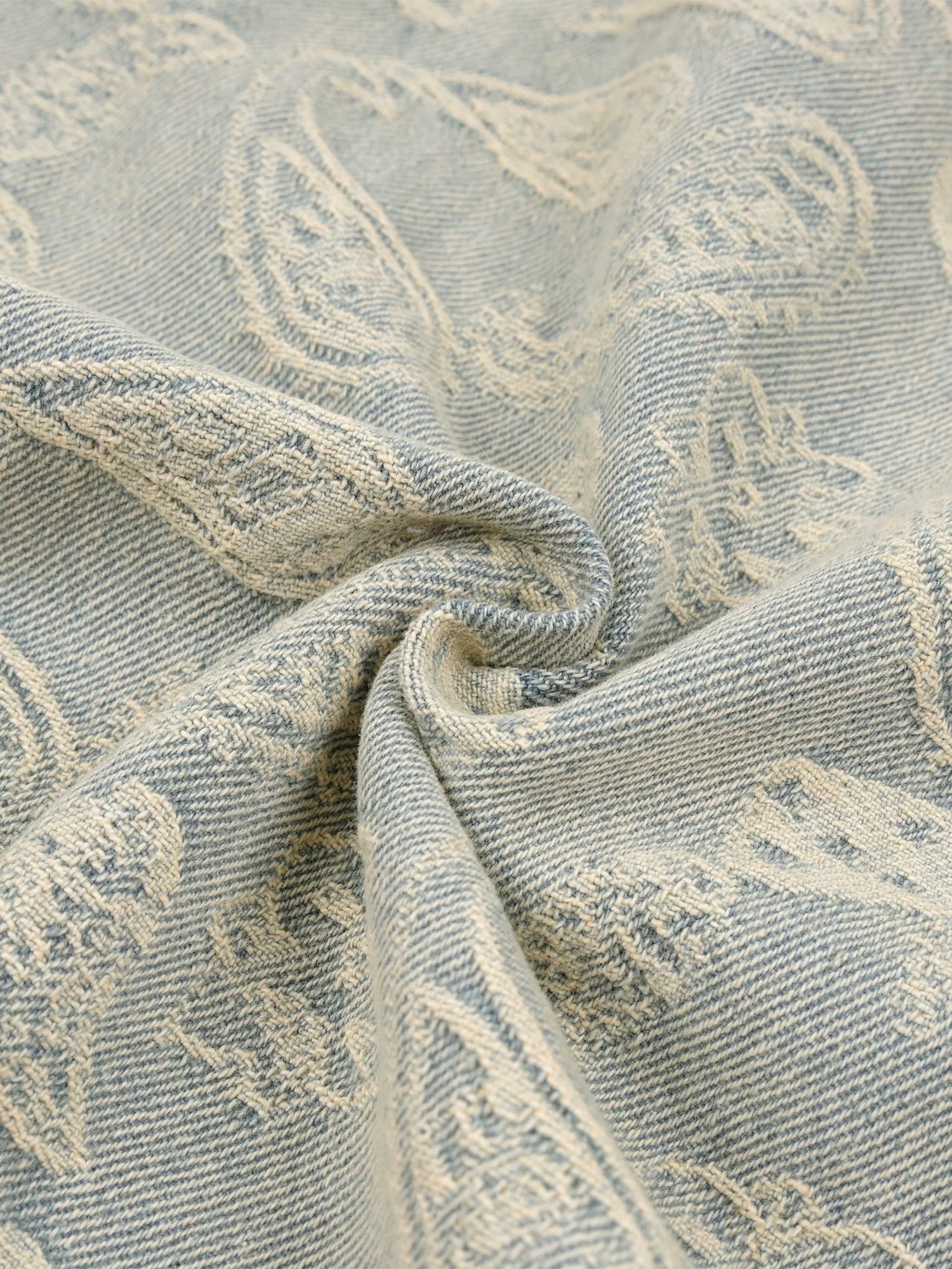1807 Paisley Washed Denim Short Sleeve Shirt