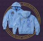 MEDM × JOJO Washed Graphic Print Zip Up Hoodie