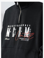 MEDM Half-Zip Logo Embroidered Sweatshirt